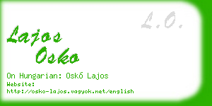 lajos osko business card